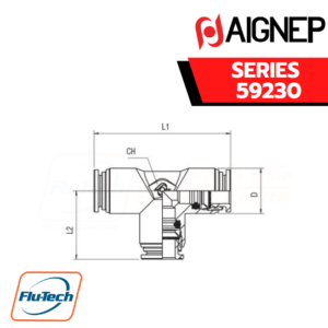 Aignep Food and Drink Series 59230 - TEE CONNECTOR-1