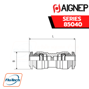 Aignep Push-In Fittings Serie 85040 INCH - STRAIGHT CONNECTOR