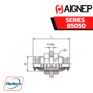 Aignep Push-In Fittings Serie 85050 INCH - BULKHEAD CONNECTOR