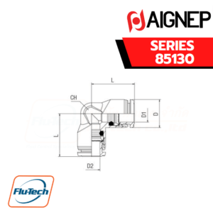 Aignep Push-In Fittings Serie 85130 INCH - ELBOW CONNECTOR