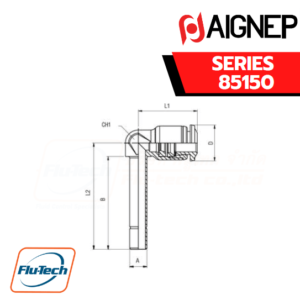 Aignep Push-In Fittings Serie 85150 INCH - ORIENTING ELBOW