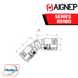 Aignep Push-In Fittings Serie 85180 INCH - 45° ELBOW CONNECTOR