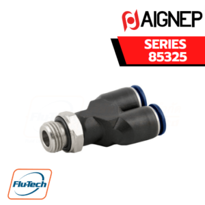 Aignep Push-In Fittings Serie 85325 INCH - ORIENTING Y MALE ADAPTOR (PARALLEL)