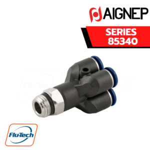 Aignep Push-In Fittings Serie 85340 INCH - Y CONNECTOR ORIENTING MALE ADAPTOR UNIVERSAL SHORT