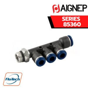 Aignep Push-In Fittings Serie 85360 INCH - REDUCTION MANIFOLD ORIENTING MALE ADAPTOR universal SHORT