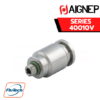Aignep Push-In Fittings Series 40010V - STRAIGHT MALE ADAPTOR (PARALLEL) WITH EXAGON EMBEDDED