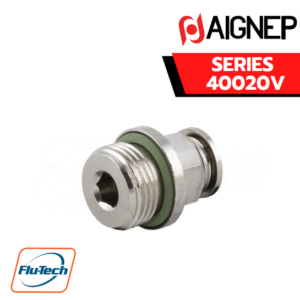 Aignep Push-In Fittings Series 40020V - STRAIGHT MALE ADAPTOR (PARALLEL)