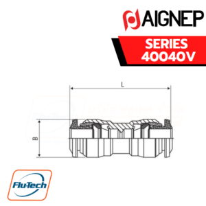 Aignep Push-In Fittings Series 40040V - STRAIGHT CONNECTOR