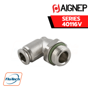 Aignep Push-In Fittings Series 40116V - ORIENTING ELBOW MALE ADAPTOR (PARALLEL)