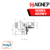 Aignep Push-In Fittings Series 40216V - ORIENTING TEE MALE ADAPTOR (PARALLEL) CENTRE LEG