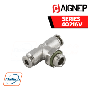 Aignep Push-In Fittings Series 40216V - ORIENTING TEE MALE ADAPTOR (PARALLEL) CENTRE LEG