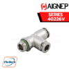 Aignep Push-In Fittings Series 40226V - ORIENTING TEE MALE ADAPTOR (PARALLEL) OFF - SET LEG