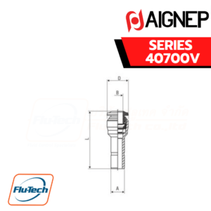 Aignep Push-In Fittings Series 40700V - REDUCER