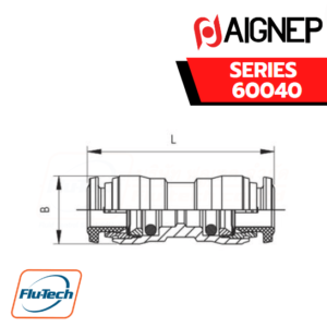 Aignep Push-In Fittings Series 60040 - STRAIGHT CONNECTOR