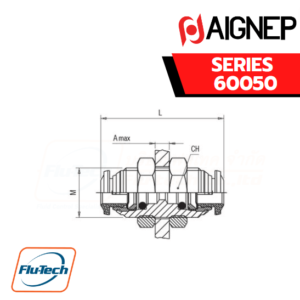 Aignep Push-In Fittings Series 60050 - BULKHEAD CONNECTOR