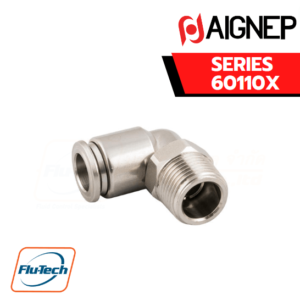 Aignep Push-In Fittings Series 60110X - ORIENTING ELBOW MALE ADAPTOR (TAPER)