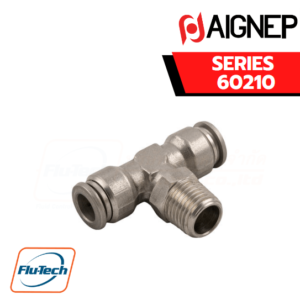 Aignep Push-In Fittings Series 60210 - ORIENTING TEE MALE ADAPTOR (TAPER)-CENTRE LEG