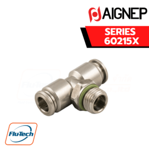 Aignep Push-In Fittings Series 60215X -ORIENTING TEE MALE ADAPTOR (PARALLEL)-CENTRE LEG