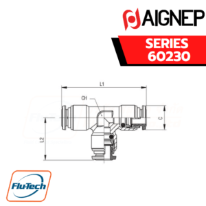 Aignep Push-In Fittings Series 60230 -TEE CONNECTOR