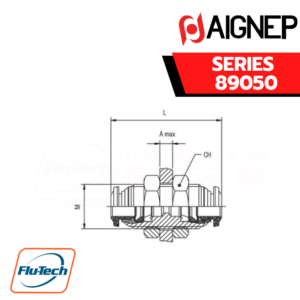 Aignep Push-In Fittings Series 89050 BULKHEAD CONNECTOR