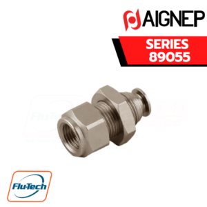 Aignep Push-In Fittings Series 89055 FEMALE BULKHEAD CONNECTOR (NPTF)