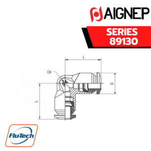 Aignep Push-In Fittings Series 89130 ELBOW CONNECTOR