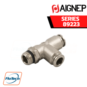 Aignep Push-In Fittings Series 89223 ORIENTING TEE MALE ADAPTOR UNIVERSAL SHORT OFF - SET LEG