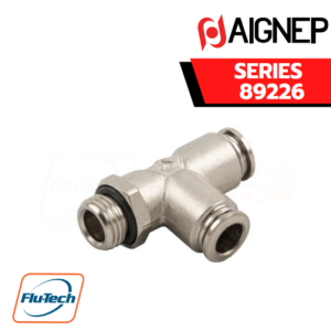 Aignep Push-In Fittings Series 89226 ORIENTING TEE MALE ADAPTOR (PARALLEL) - OFF - SET LEG