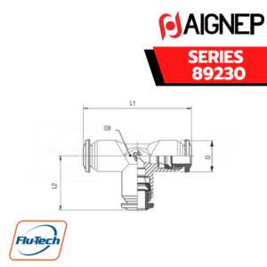 Aignep Push-In Fittings Series 89230 TEE CONNECTOR