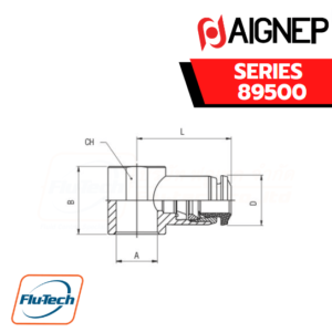 Aignep Push-In Fittings Series 89500 SINGLE BANJO BODY-1