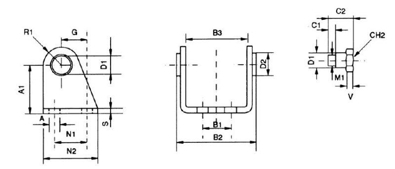 AIGNEP AUTOMATION - Pneumatic Actuators ACC SERIES CLEVIS BRACKET-1