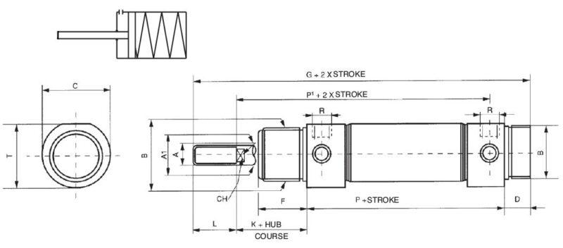 AIGNEP AUTOMATION - Pneumatic Actuators AD SERIES SINGLE-ACTING MAGNETIC - SPRING THRUST-1