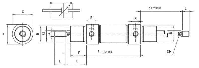 AIGNEP AUTOMATION - Pneumatic Actuators AL SERIES DOUBLE ACTING CUSHIONED MAGNETIC WITH DOUBLE ROD END-1