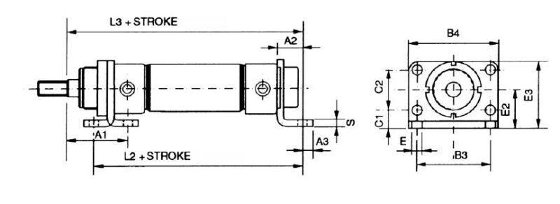 AIGNEP AUTOMATION - Pneumatic Actuators APD SERIES FOOT FLANGE-1