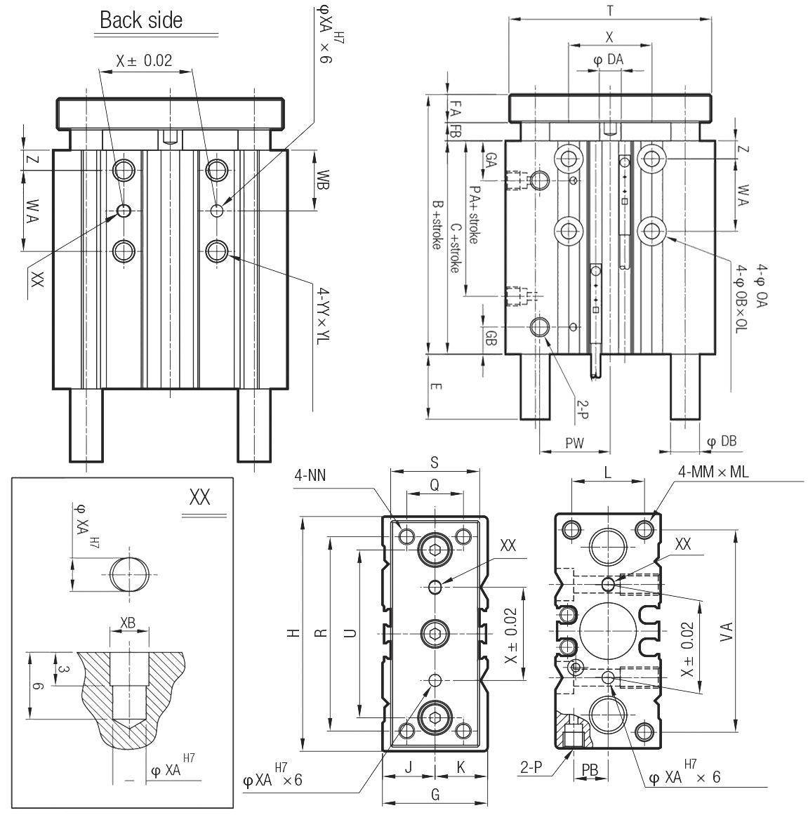 AIGNEP AUTOMATION - Pneumatic Actuators CG011232 SERIES DOUBLE-ACTING MAGNETIC - Bore from 12 to 32-1