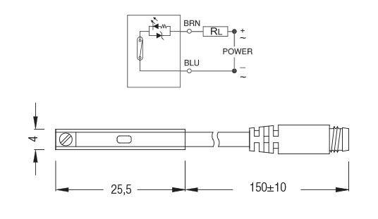 AIGNEP AUTOMATION - Pneumatic Actuators DC01RM8 SERIES MAGNETIC SWITCHES DC - REED-1