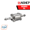AIGNEP AUTOMATION - Pneumatic Actuators EL SERIES DOUBLE ACTING CUSHIONED MAGNETIC WITH DOUBLE ROD END