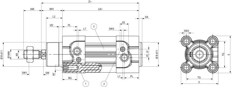 AIGNEP AUTOMATION - Pneumatic Actuators LH SERIES DOUBLE ACTING CUSHIONED MAGNETIC-1