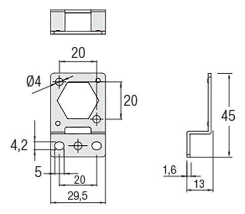 AIGNEP AUTOMATION - Pneumatic Actuators PR02B1 SERIES PRESSURE MOUNTING BRACKET-1