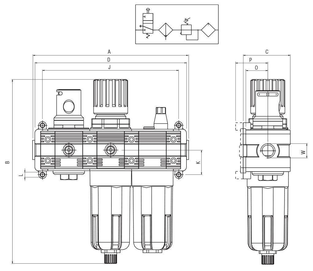 AIGNEP AUTOMATION - Pneumatic Actuators T110 SERIES V + FR + L-1