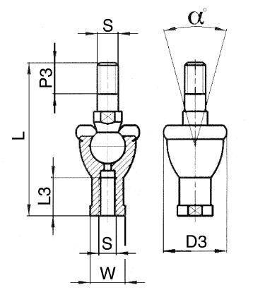 AIGNEP AUTOMATION - Pneumatic Actuators TS SERIES PIN WITH SNODABLE YOKE - STEEL-1