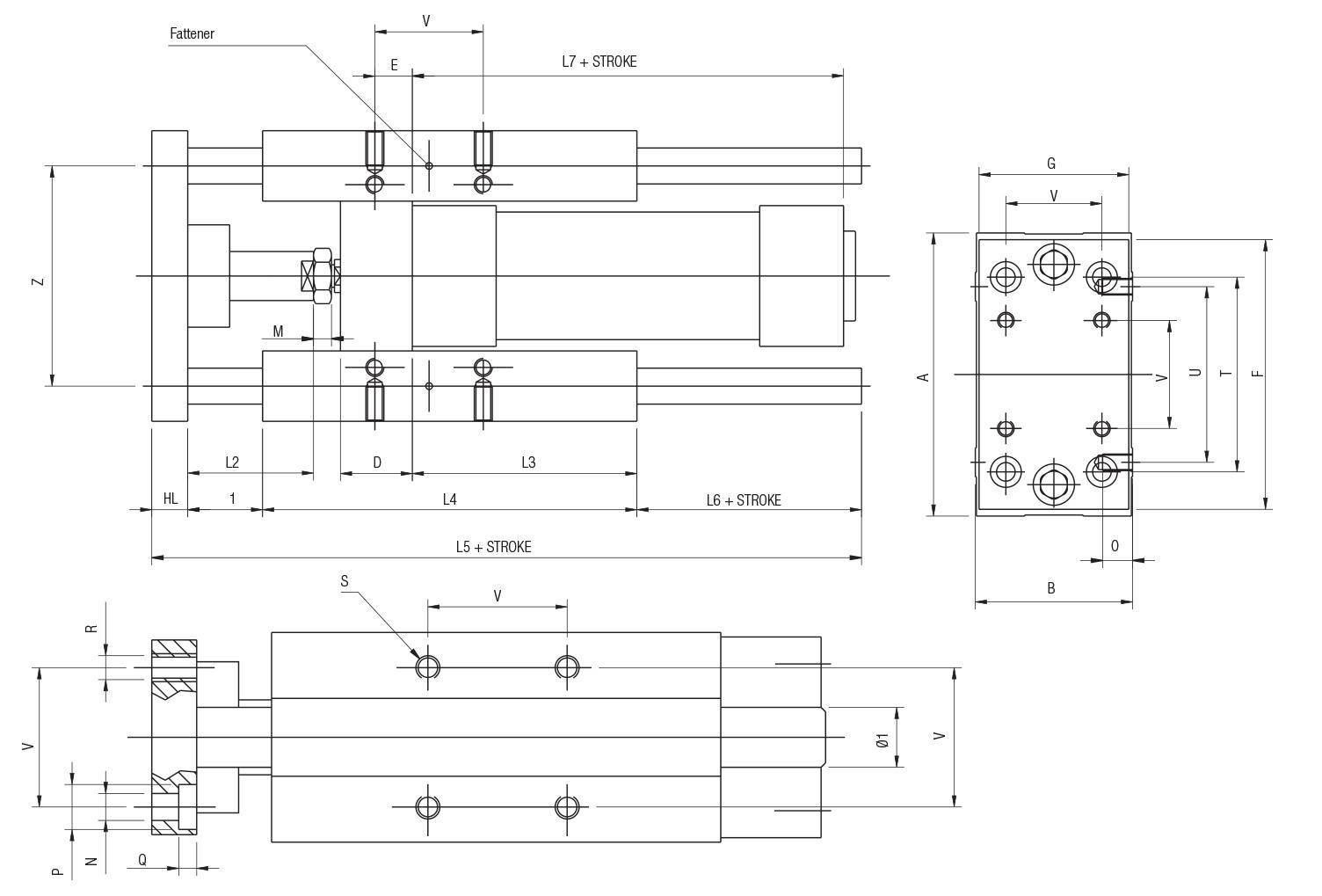 AIGNEP AUTOMATION - Pneumatic Actuators VLCHC SERIES GUIDE UNIT “H” WITH RECIRCULATING BALL SLEEVES-1