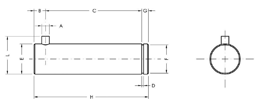 AIGNEP AUTOMATION - Pneumatic Actuators VPS SERIES PIN ANTI-ROTATION FOR NARROW FEMALE HINGE VCD - ALUMINIUM-1