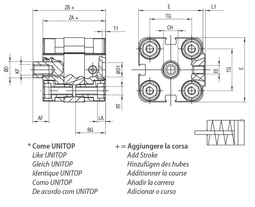 AIGNEP AUTOMATION - Pneumatic Actuators WB020025 SERIES SINGLE-ACTING MAGNETIC - Bore from 20 to 25-1