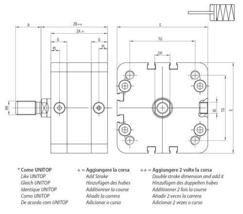 AIGNEP - SERIES WDM032100 SINGLE-ACTING MAGNETIC