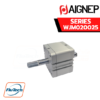 AIGNEP AUTOMATION - Pneumatic Actuators WJM020025 SERIES DOUBLE ACTING MAGNETIC WITH DOUBLE ROD END - Male Rod - Bore from 20 to 25