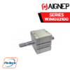 AIGNEP AUTOMATION - Pneumatic Actuators WJM032100 SERIES DOUBLE ACTING MAGNETIC WITH DOUBLE ROD END - Male Rod - Bore from 32 to 100