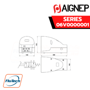 AIGNEP AUTOMATION VALVES - Series 06V0000001 MONOSTABLE PEDAL VALVE WITH PROTECTION COVER