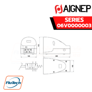 AIGNEP AUTOMATION VALVES - Series 06V0000003 BISTABLE PEDAL VALVE WITH PROTECTION COVER