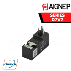 AIGNEP AUTOMATION VALVES - Series 07V2 15 MM 3-2 SOLENOID VALVES FOR TERMINALS DIN 43650C